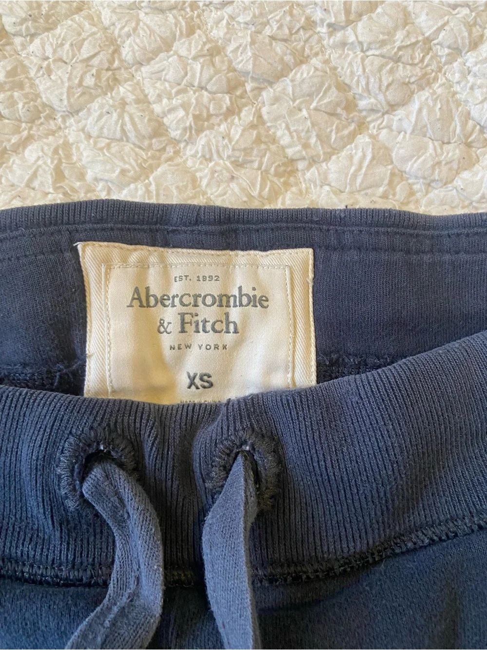 Abercrombie & Fitch Vintage Y2K Navy Sweatpants with Red A&F and White 92 Patch